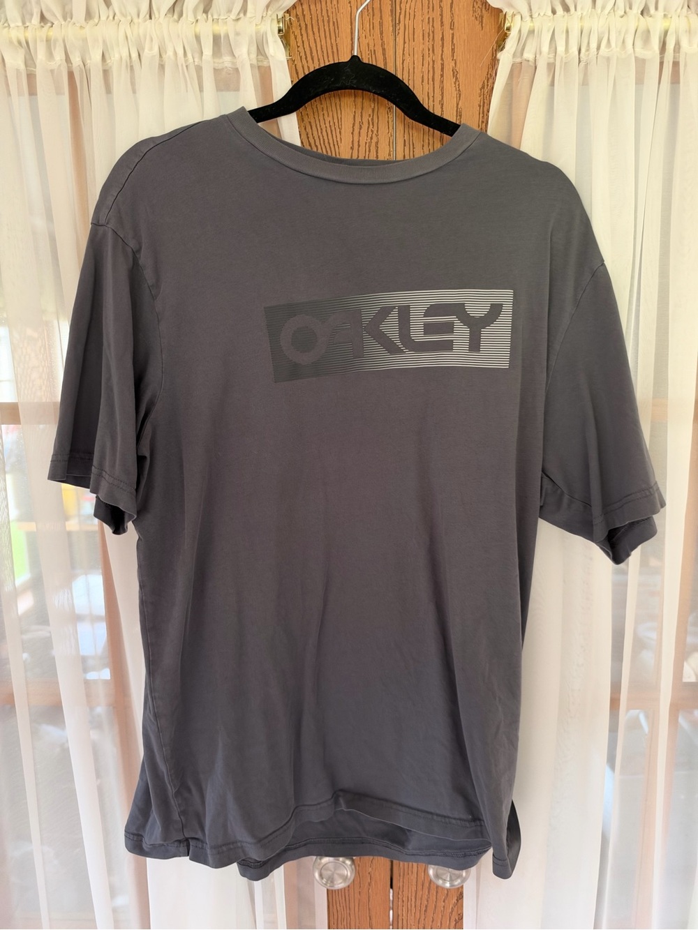 Oakley Men's Charcoal Short Sleeve Logo Tee